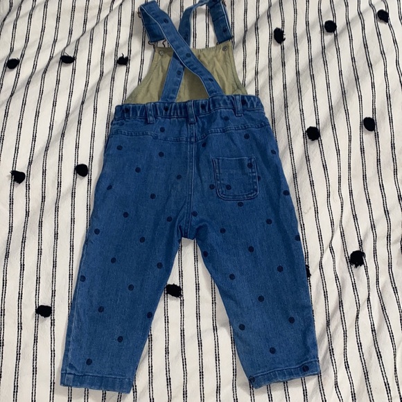 Zara Baby Polka Dot Blue Overalls 18-24 Months - Picture 7 of 7